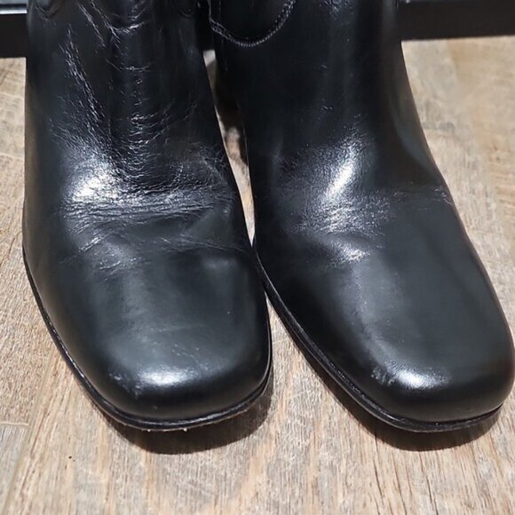 Cole Haan Zippered Black Heeled Boots Size 8 - Picture 8 of 9